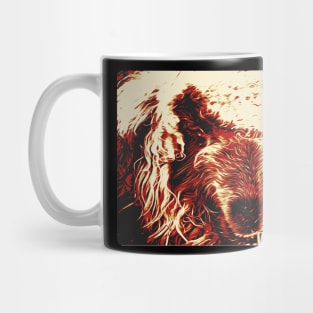 Artistic Style Lamb Head Face Art Mug